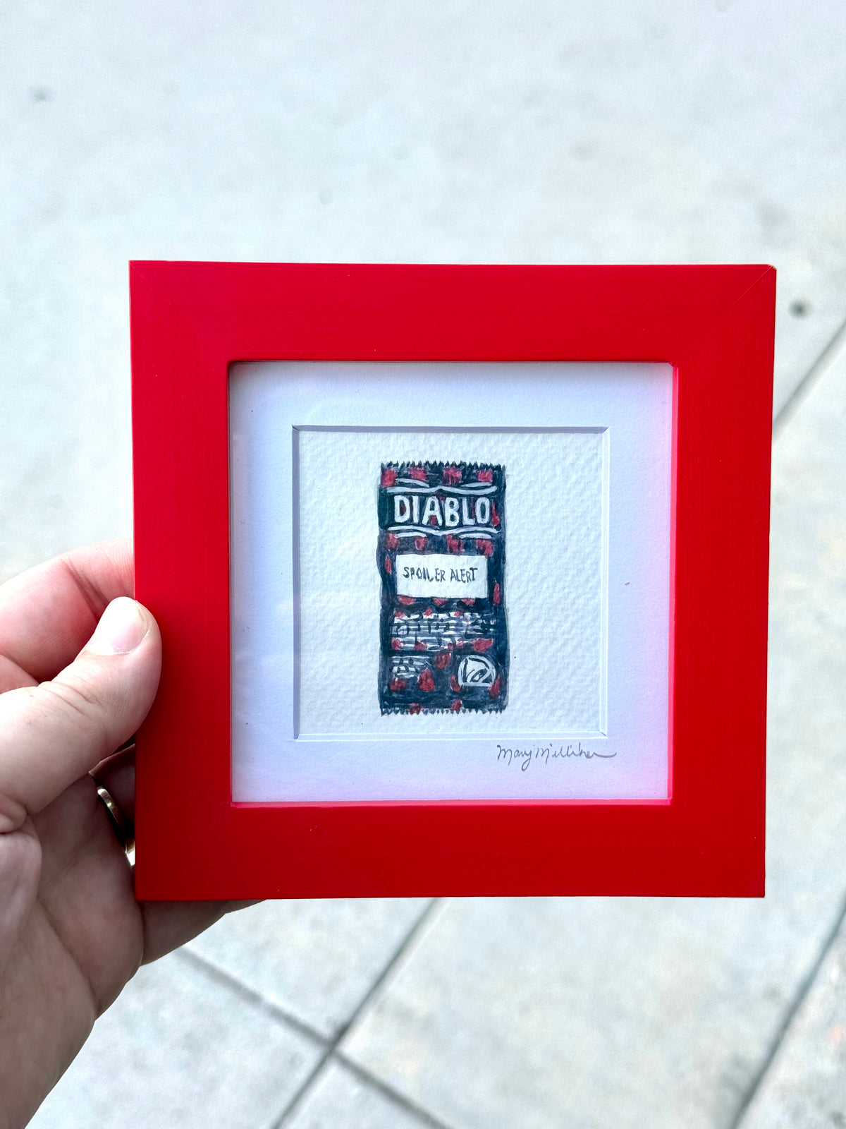 Taco Bell Watercolor - Diablo Sauce