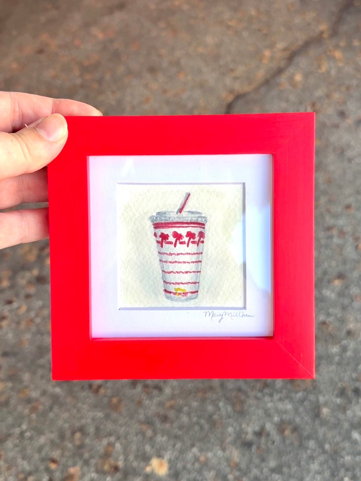 In N Out Watercolor - Classic Beverage Cup Design