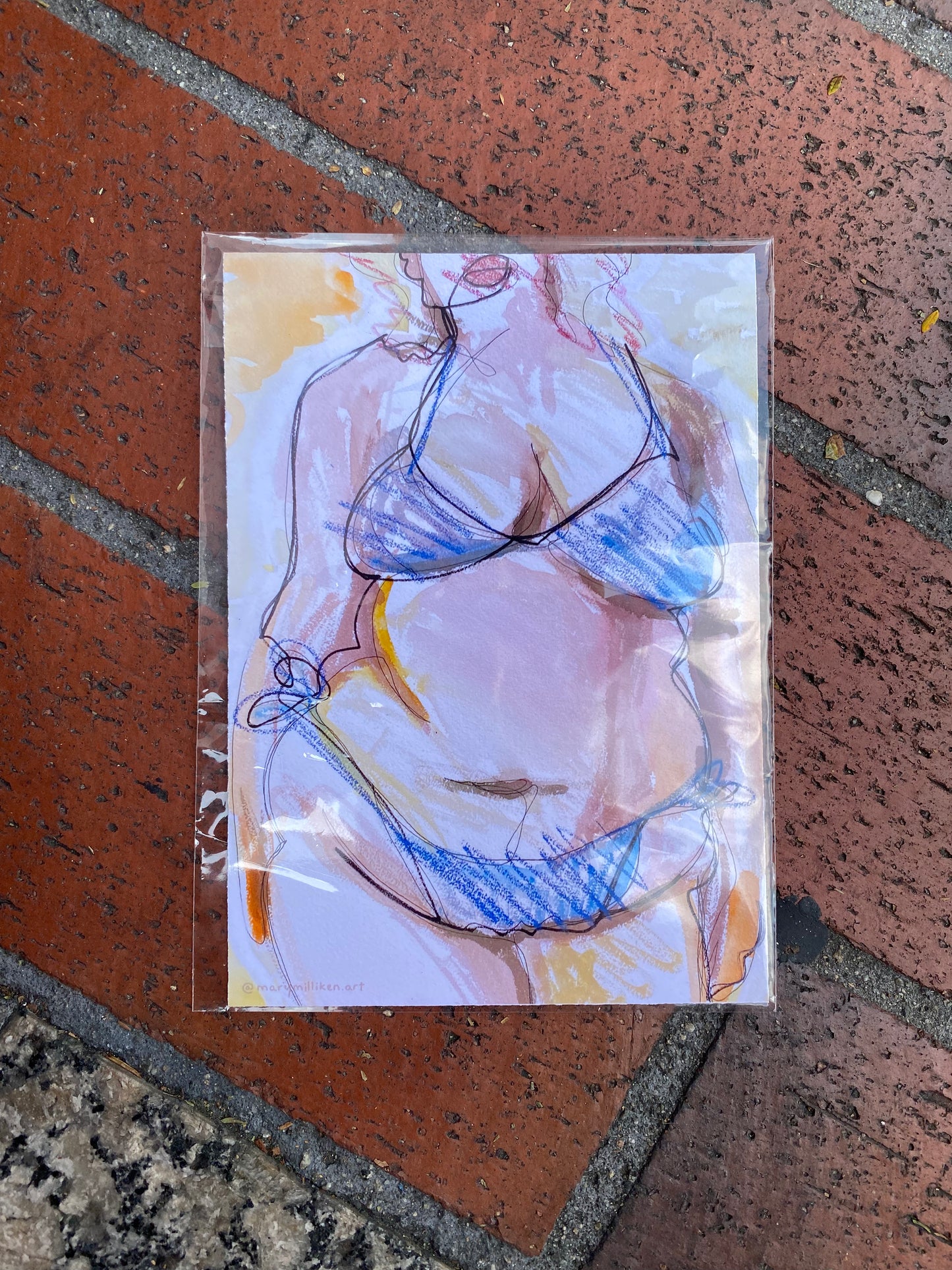 Silver Bikini Art Print