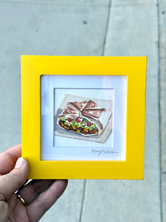 Fun Size Favorite Taco Bell Watercolor - Crunch Wrap Supreme