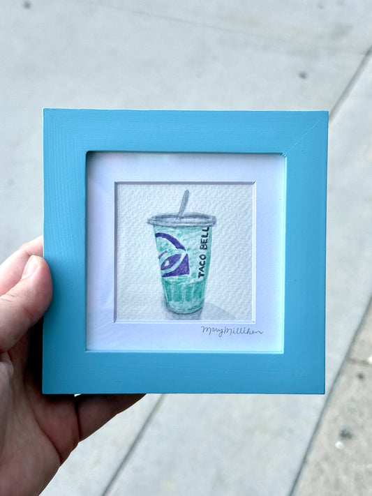 Fun Size Favorite Taco Bell Watercolor - Baja Blast
