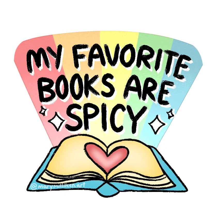 My Favorite Books Are Spicy sticker