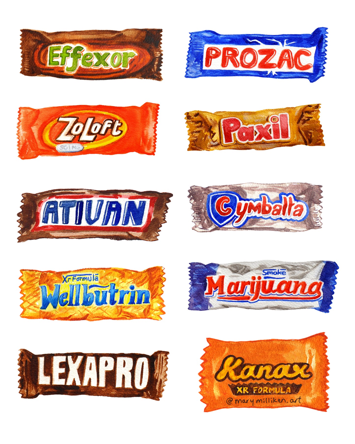 Anxiety Candy Art Print